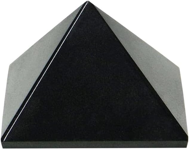 Natural Black Agate Pyramid Stone 1 Inch 1 Pcs