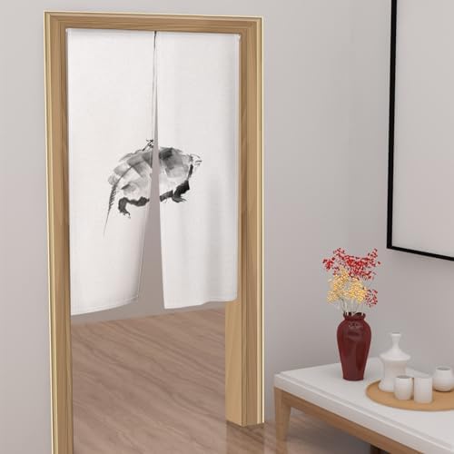 Japanese Style Door Curtain with Turtle Design