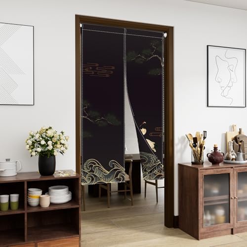 Leowefowa Traditional Japanese Noren Double Sided Curtain 283 x 472