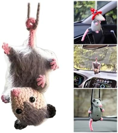 Possum Car Charm Cute Handmade Knitted Car Pendant