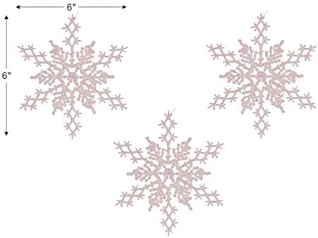 Christmas Traditions 6 inch Iridescent Snowflake Ornaments Set of 18