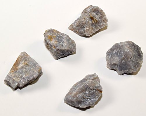HQRP 5PCS Blue Quartz Chalcedony Rough Stones for Carving