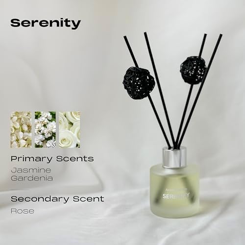 AromaSphere Reed Diffuser Set of 3 Eucalyptus Jasmine Lemongrass