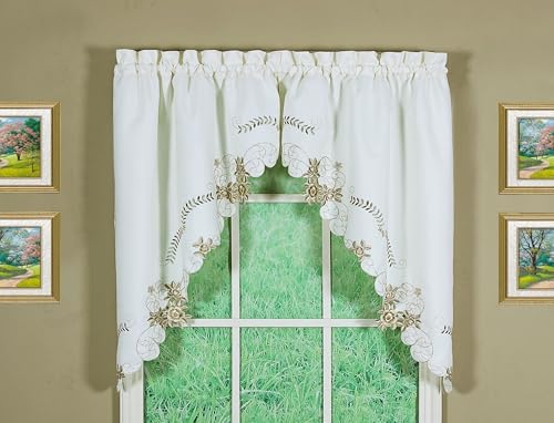 Todays Curtain Verona Reverse Embroidery Swag 38 Inch
