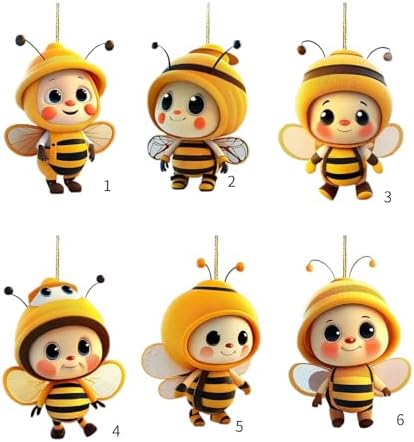 Acrylic Bees Car Rear View Mirror Hold Ornament