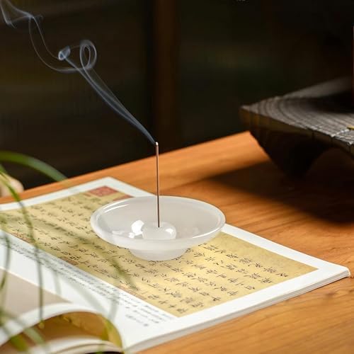 Liuli Glass and Jade Incense Holder for Sticks
