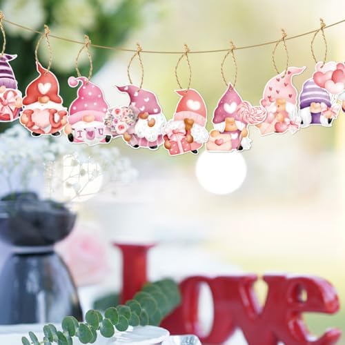 LUOZZY 16pcs Valentine Gnome Hanging Decorations