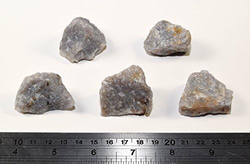 HQRP 5PCS Blue Quartz Chalcedony Rough Stones for Carving
