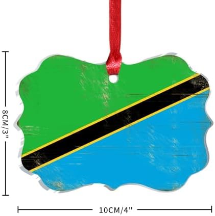 3 Inch Clear Acrylic Christmas Ornaments 2023 Tanzania Decor