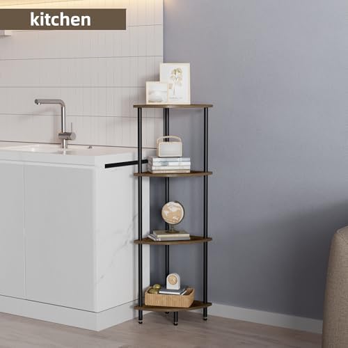 4 Tier Corner Shelf Bookcase Plant Stand