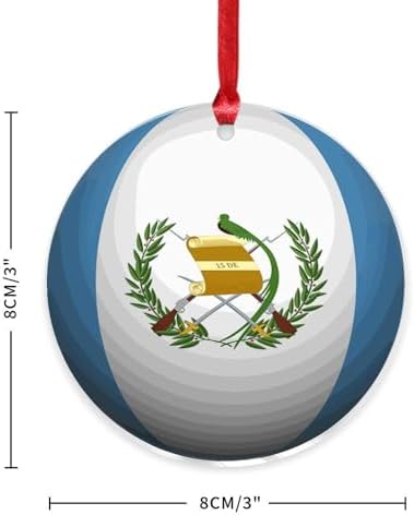 3 Inch Acrylic Christmas Ornaments 2024 Country Flag Decor