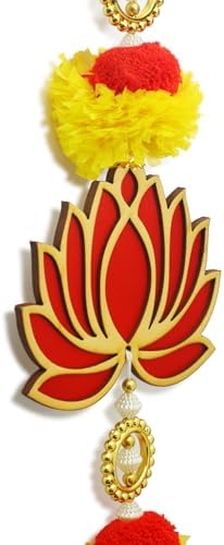 Set of 2 Lotus Marigold Wall Hangings for Home Diwali Decoration