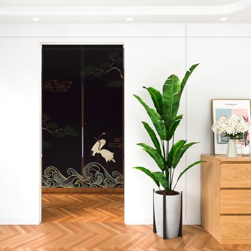 Leowefowa Traditional Japanese Noren Double Sided Curtain 283 x 472