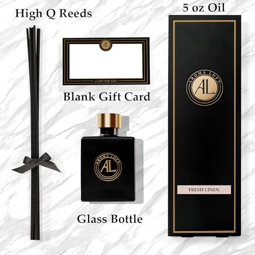 Fresh Linen Reed Diffuser Set for Home Office