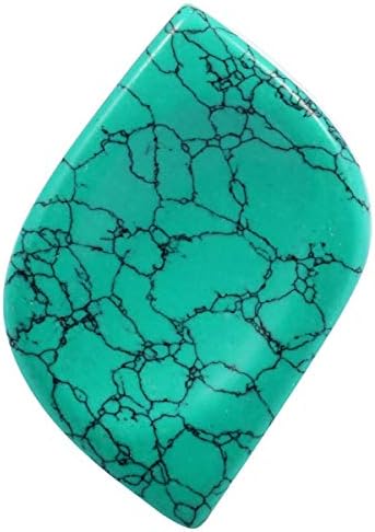 Rockcloud Worry Stone Green Howlite Turquoise Rhombus Shape Pack of 2