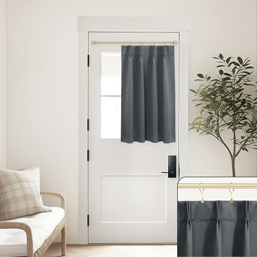 Lino Rosa Door Curtains 26x40 Inch Blackout Panels