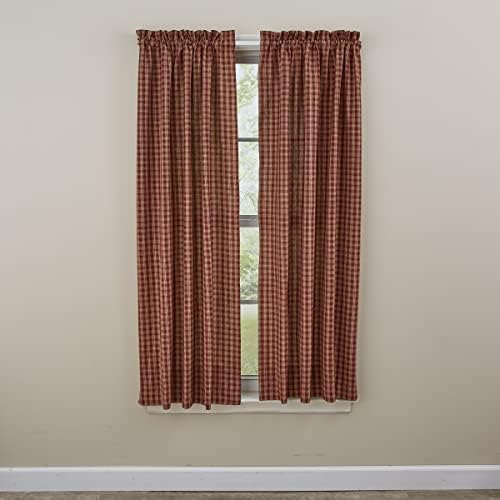 Park Designs Sturbridge Country Wine Panel Curtains 72x63