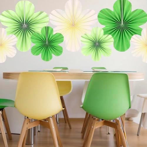 9 Pcs Paper Flower Fans for Party Decorations