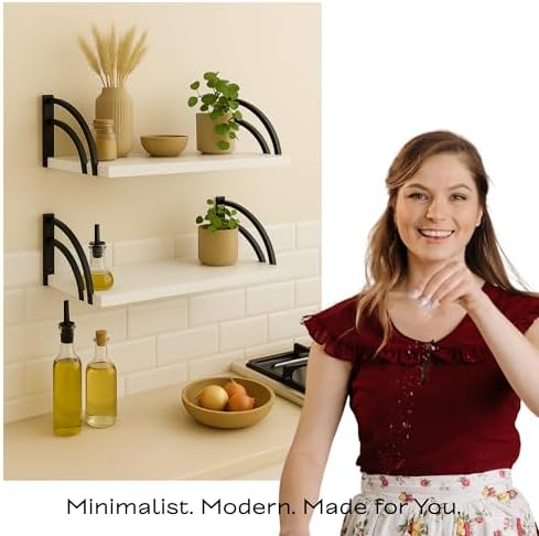 Deep Floating Wall Shelves - Invisible Mount - White