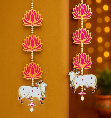 Handmade Lotus Ganpati Wall Decoration Pair 25 Inch Each