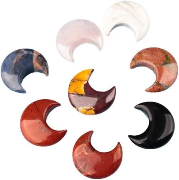 30MM Moon Shaped Natural Crystal Stone Healing