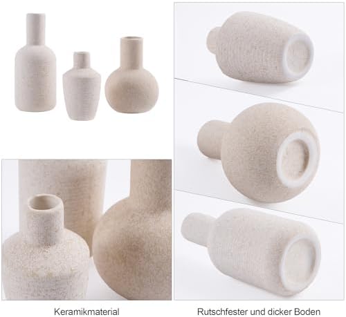 DN DECONATION Ceramic Vase Set of 3 Home Decor