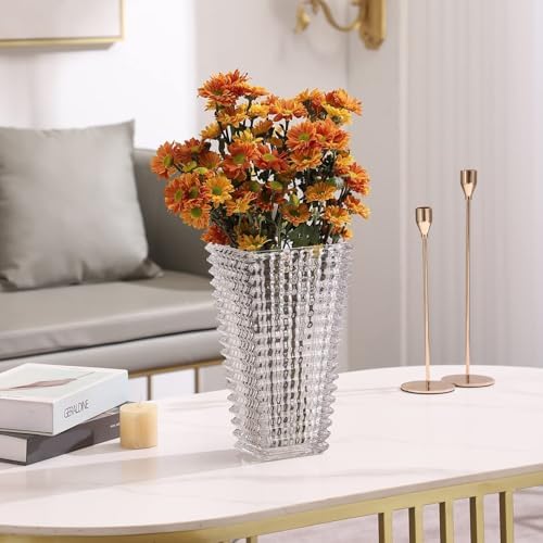 Crystal Glass Vase 11 Inches for Flowers