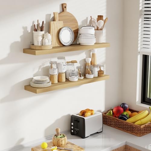 36 Inch Floating Shelves Set of 2 with Invisible Brackets