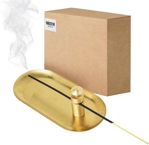 Brass Incense Holder with Tray Set for Meditation
