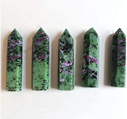 StoneStory Red Green Healing Crystal Wand Pack of 2