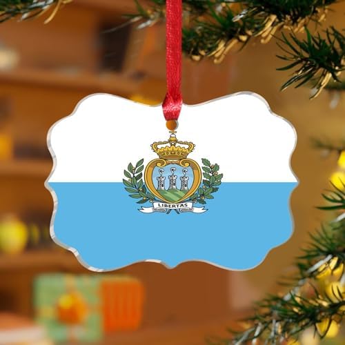 3 Inch Clear Acrylic Christmas Ornaments 2023 San Marino Decor