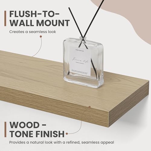 36 Inch Floating Shelves Set of 2 with Invisible Brackets