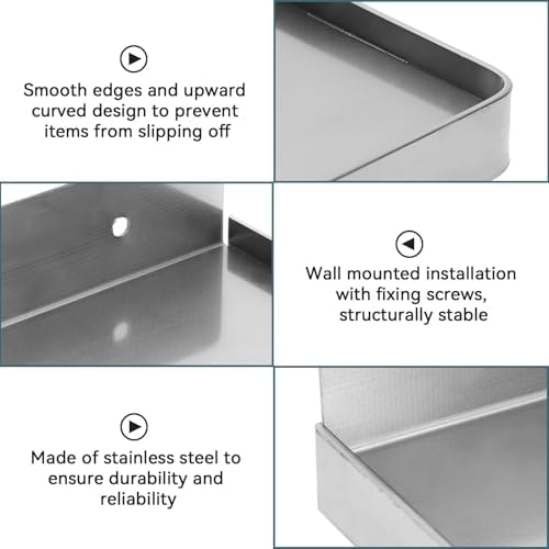 Stainless Steel Bathroom Phone Shelf Wall Mount 73x35in