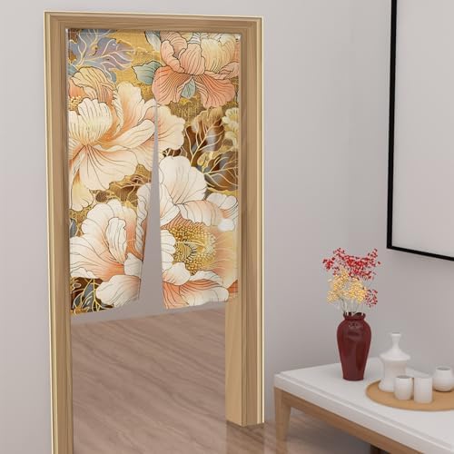 Chinese Style Blooming Flowers Panel Curtain for Home Use