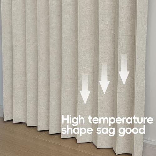 Jilron Blackout Accordion Door Curtain Off White 1 Panel