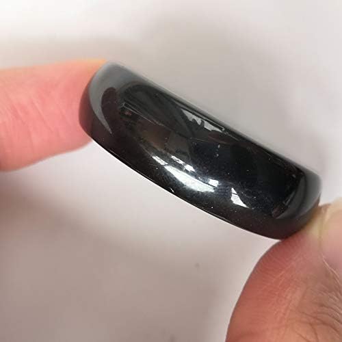 Natural Black Agate Flower of Life Healing Crystal Stone