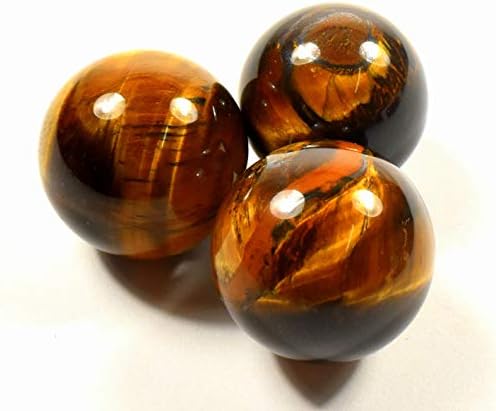 21mm Golden Yellow Tiger Eye Sphere Natural Decor Stone