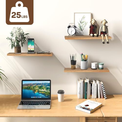 Longtor Floating Shelves Set of 2 197In Wall Mount