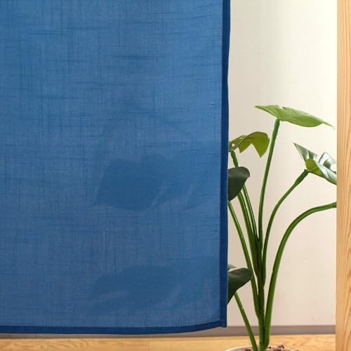 EDOYA Japanese Doorway Curtain Noren Tapestry En Indigo Blue