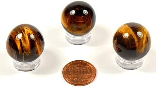 21mm Golden Yellow Tiger Eye Sphere Natural Decor Stone