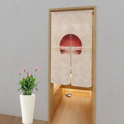 Traditional Japanese Noren Door Curtain 283 x 472 Sunset