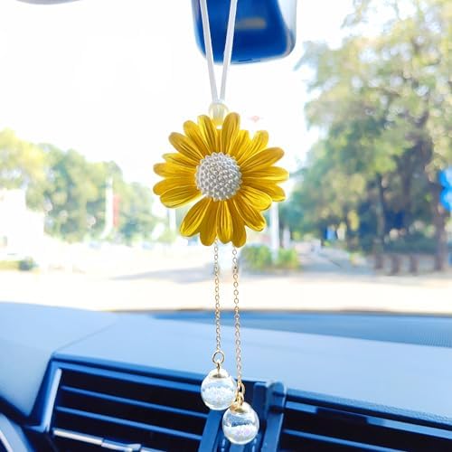 Chrysanthemum Car Decor - Rear View Mirror Accessory