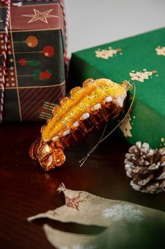 2pcs Blown Glass Lobster Tail Christmas Ornaments
