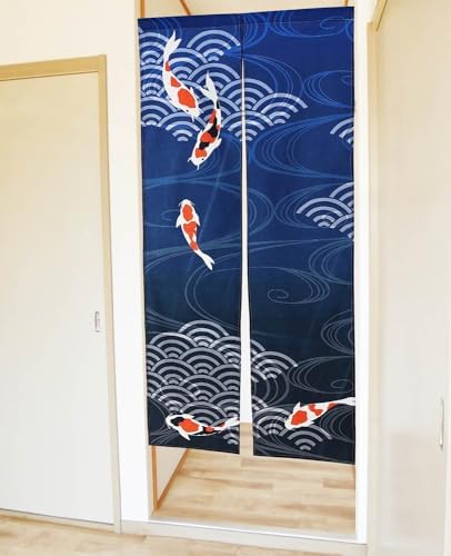 nextdesign Noren Doorway Curtain with Nishikigoi Carp Pattern