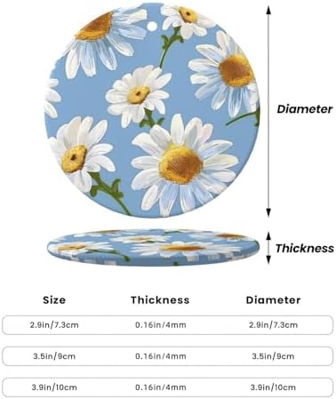 Christmas Daisy Flower Ceramic Hanging Ornaments Decor