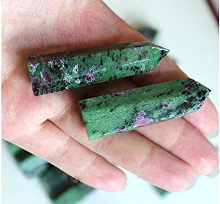 StoneStory Red Green Healing Crystal Wand Pack of 2