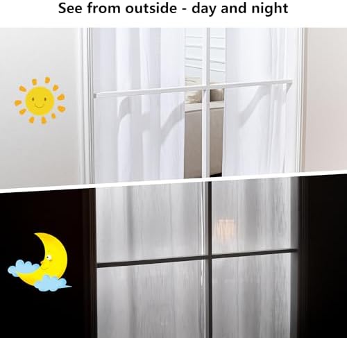 MYSKY HOME White Curtains 2 Panels Set 84 Inch Length