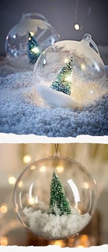 KENAST Clear Fillable Ornaments Ball 6pcs 100mm DIY Decor