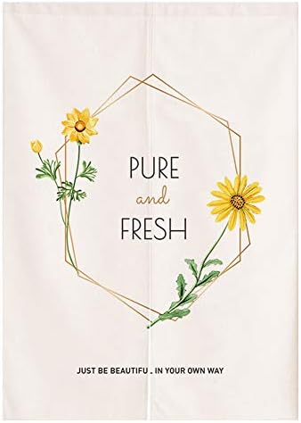 Japanese Noren Curtain Sunflower Printed Door Divider