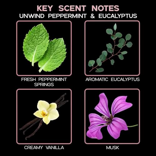 LOVSPA Unwind Peppermint Eucalyptus Diffuser Oil Refill with Reeds